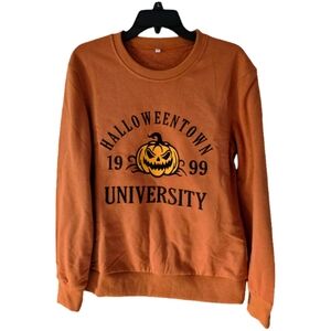 HalloweenTown University Orange Embroidered Graphic Sweatshirt